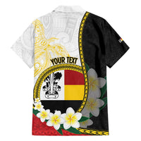 Personalised PNG Madang Provins Family Matching Long Sleeve Bodycon Dress and Hawaiian Shirt Papua New Guinea Plumeria Melanesian Pattern - Polynesian Pride