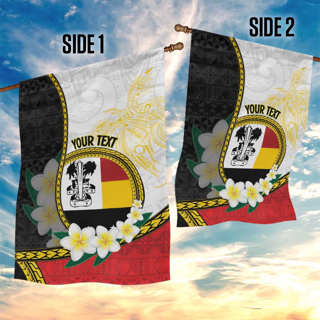 Personalised PNG Madang Provins Garden Flag Papua New Guinea Plumeria Melanesian Pattern - Polynesian Pride