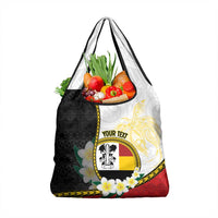Personalised PNG Madang Provins Grocery Bag Papua New Guinea Plumeria Melanesian Pattern - Polynesian Pride