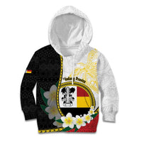 Personalised PNG Madang Provins Kid Hoodie Papua New Guinea Plumeria Melanesian Pattern LT14 Hoodie White - Polynesian Pride