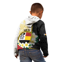 Personalised PNG Madang Provins Kid Hoodie Papua New Guinea Plumeria Melanesian Pattern LT14 - Polynesian Pride