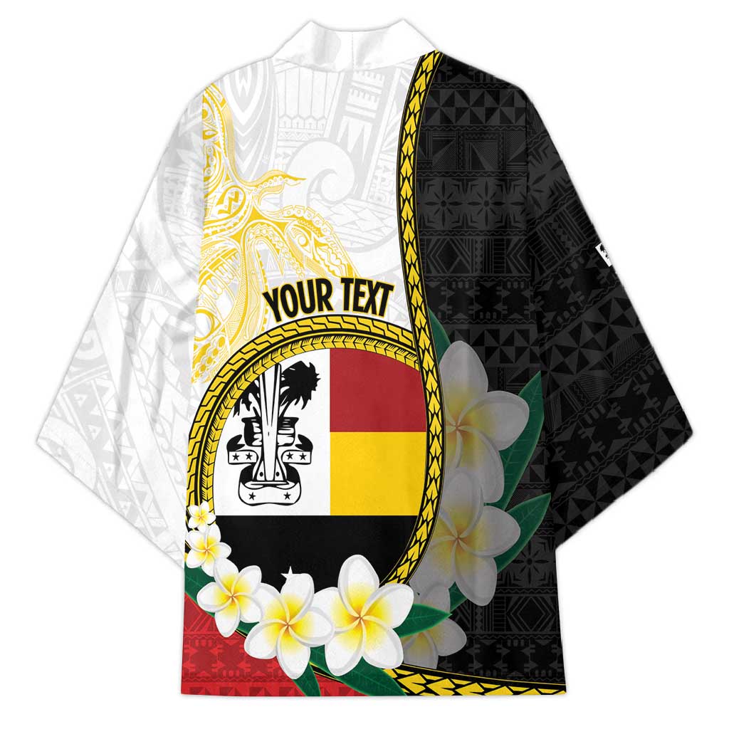 Personalised PNG Madang Provins Kimono Papua New Guinea Plumeria Melanesian Pattern LT14 - Polynesian Pride