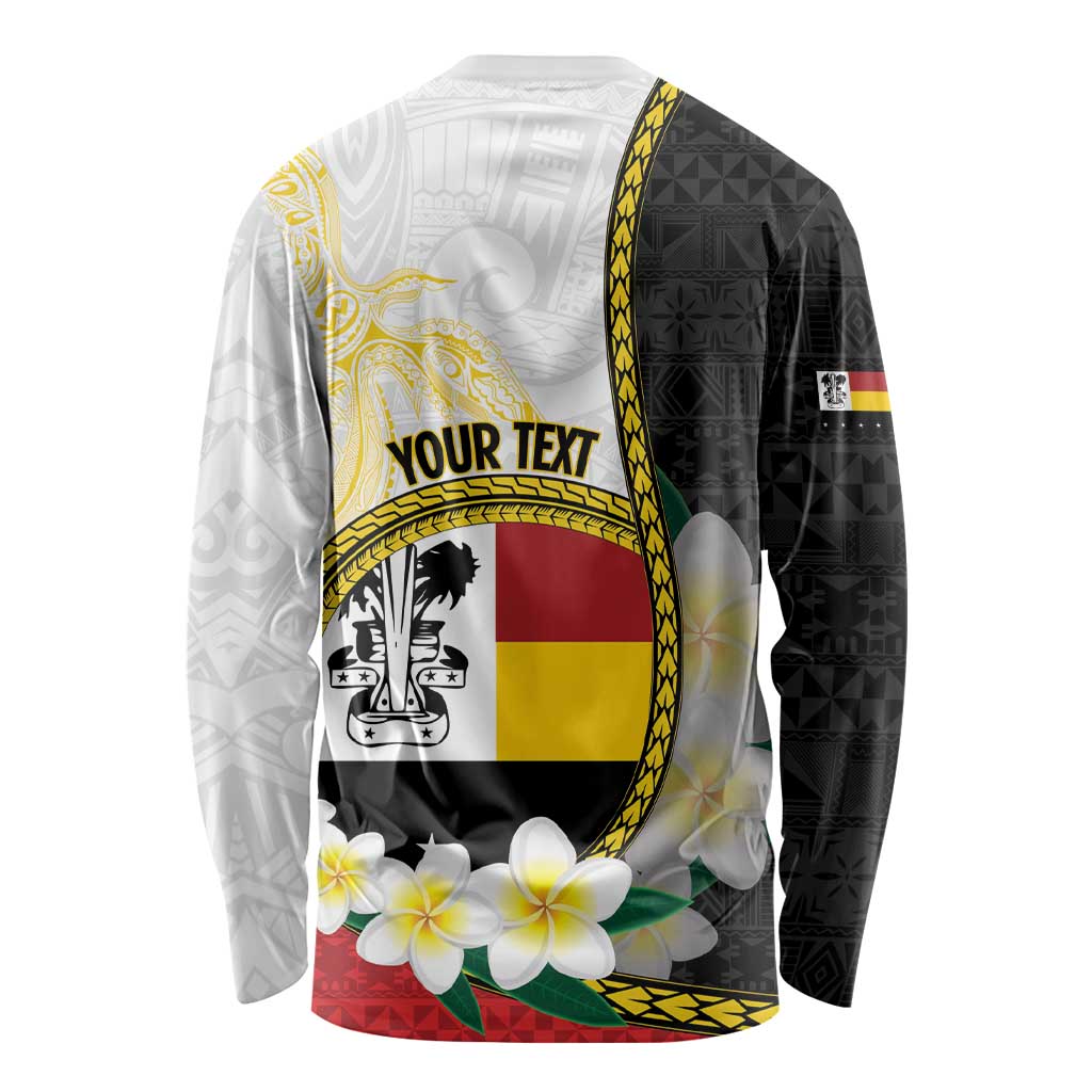 Personalised PNG Madang Provins Long Sleeve Shirt Papua New Guinea Plumeria Melanesian Pattern - Polynesian Pride