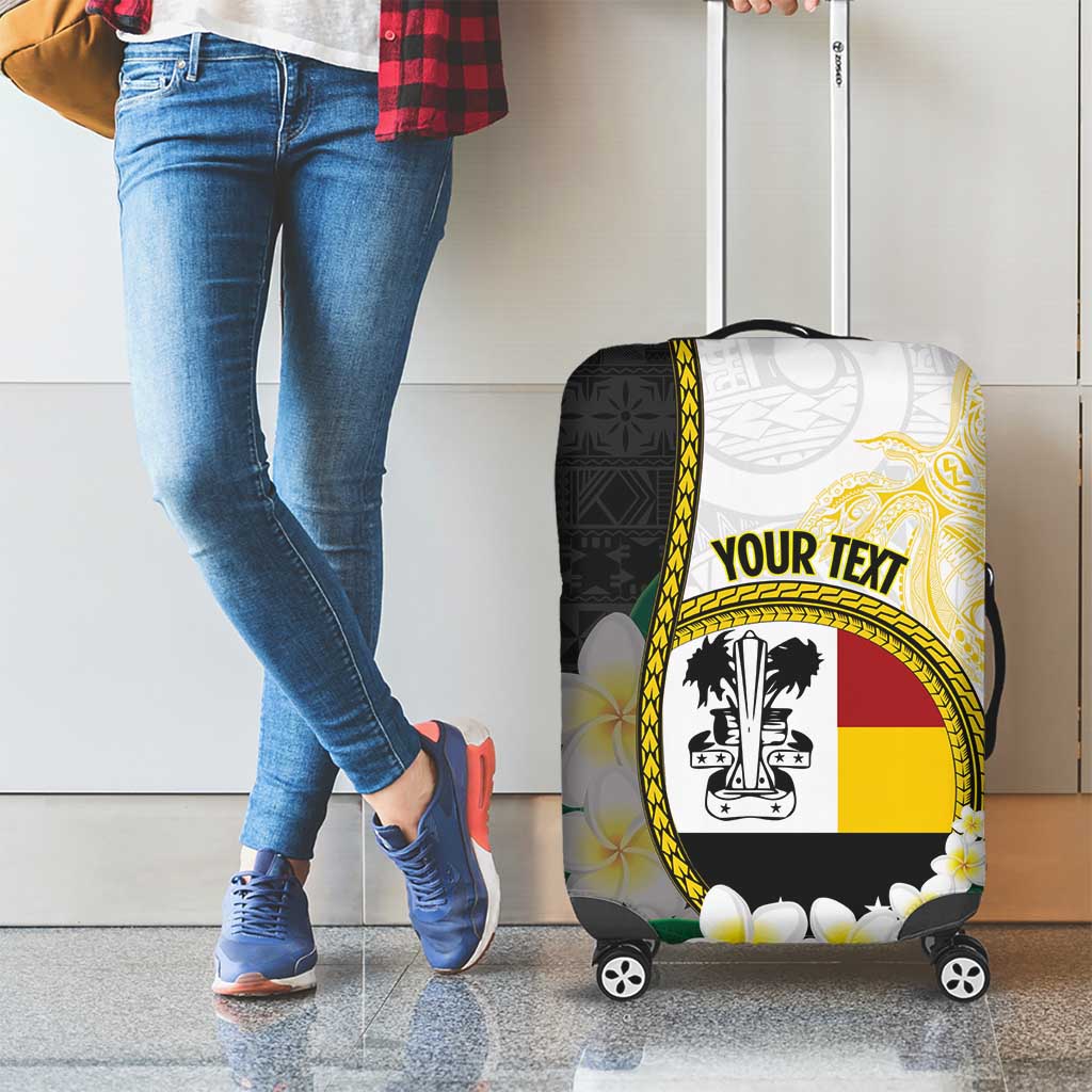 Personalised PNG Madang Provins Luggage Cover Papua New Guinea Plumeria Melanesian Pattern - Polynesian Pride