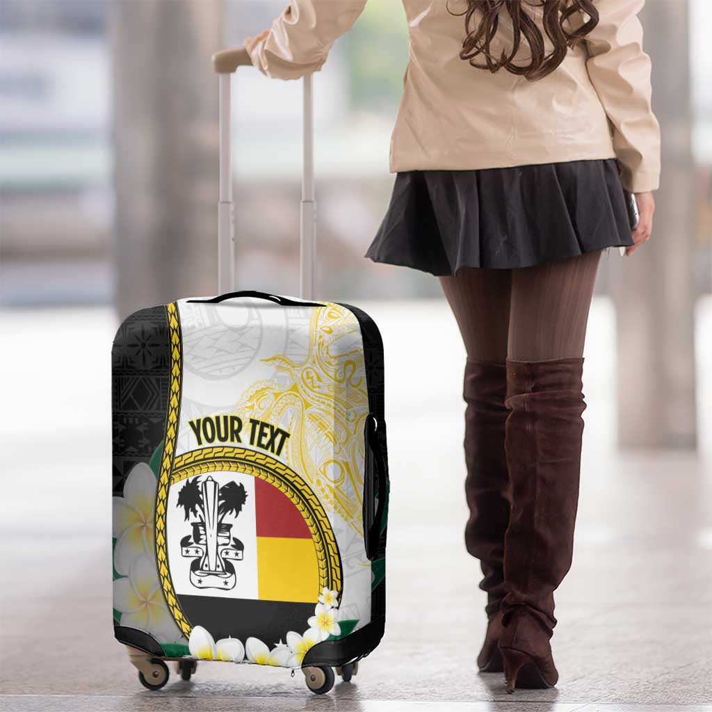 Personalised PNG Madang Provins Luggage Cover Papua New Guinea Plumeria Melanesian Pattern - Polynesian Pride