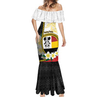 Personalised PNG Madang Provins Mermaid Dress Papua New Guinea Plumeria Melanesian Pattern - Polynesian Pride