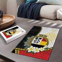 Personalised PNG Madang Provins Puzzle Papua New Guinea Plumeria Melanesian Pattern LT14 - Polynesian Pride