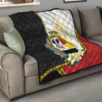 Personalised PNG Madang Provins Quilt Papua New Guinea Plumeria Melanesian Pattern - Polynesian Pride