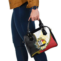 Personalised PNG Madang Provins Shoulder Handbag Papua New Guinea Plumeria Melanesian Pattern - Polynesian Pride