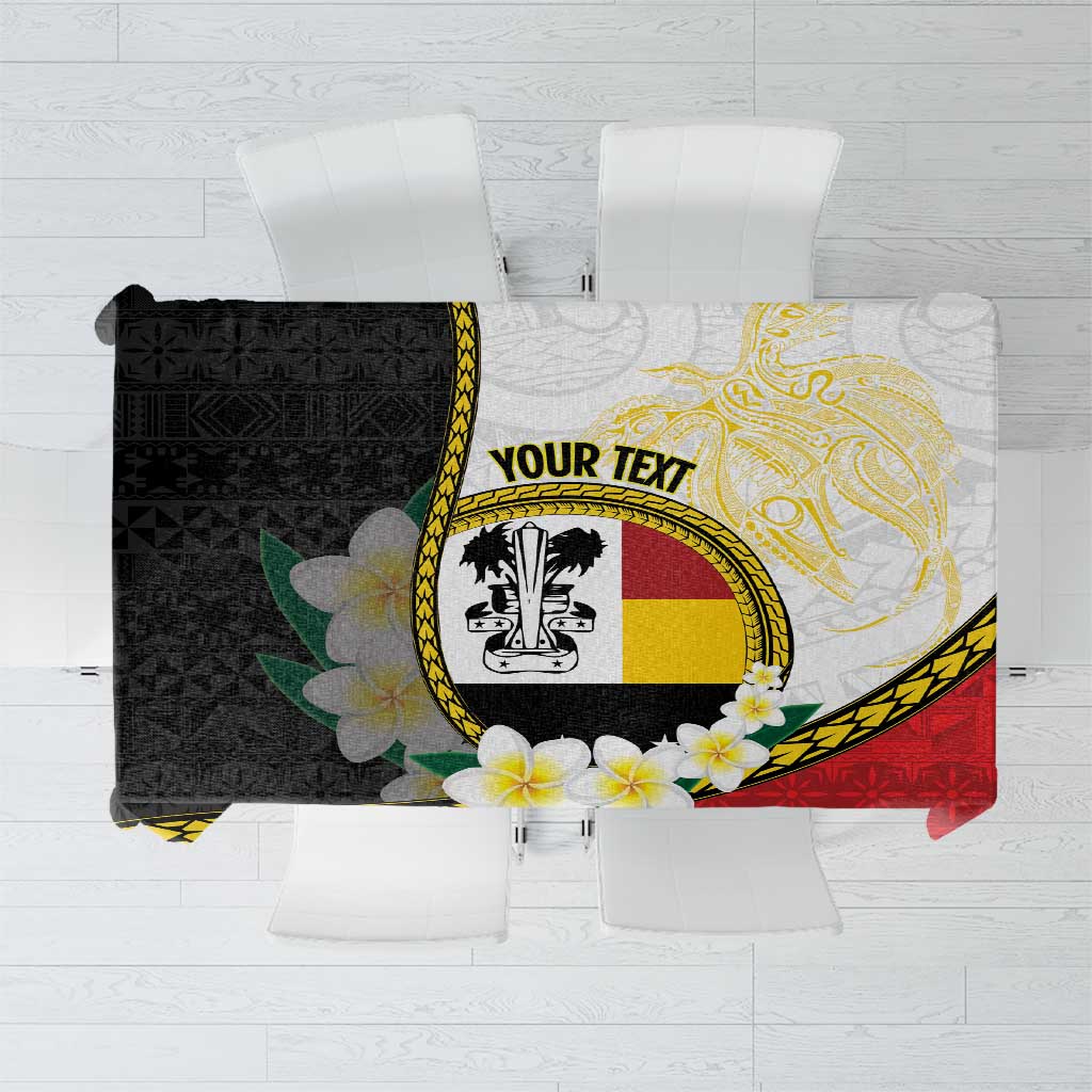 Personalised PNG Madang Provins Tablecloth Papua New Guinea Plumeria Melanesian Pattern - Polynesian Pride