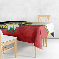 Personalised PNG Madang Provins Tablecloth Papua New Guinea Plumeria Melanesian Pattern - Polynesian Pride
