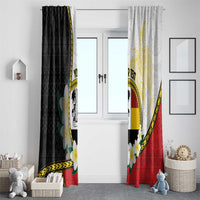 Personalised PNG Madang Provins Window Curtain Papua New Guinea Plumeria Melanesian Pattern - Polynesian Pride