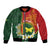 Personalised PNG Oro Provins Bomber Jacket Papua New Guinea Plumeria Melanesian Pattern - Polynesian Pride