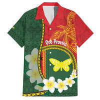 Personalised PNG Oro Provins Family Matching Off Shoulder Maxi Dress and Hawaiian Shirt Papua New Guinea Plumeria Melanesian Pattern - Polynesian Pride