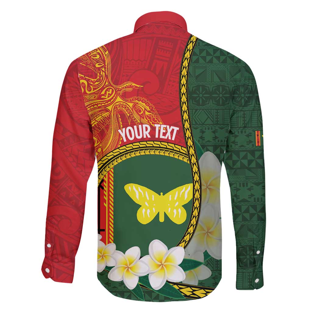 Personalised PNG Oro Provins Family Matching Summer Maxi Dress and Hawaiian Shirt Papua New Guinea Plumeria Melanesian Pattern - Polynesian Pride