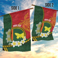 Personalised PNG Oro Provins Garden Flag Papua New Guinea Plumeria Melanesian Pattern - Polynesian Pride