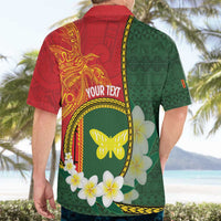 Personalised PNG Oro Provins Hawaiian Shirt Papua New Guinea Plumeria Melanesian Pattern - Polynesian Pride