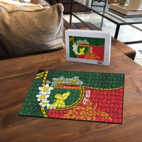 Personalised PNG Oro Provins Puzzle Papua New Guinea Plumeria Melanesian Pattern LT14 - Polynesian Pride
