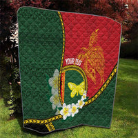 Personalised PNG Oro Provins Quilt Papua New Guinea Plumeria Melanesian Pattern - Polynesian Pride