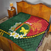 Personalised PNG Oro Provins Quilt Papua New Guinea Plumeria Melanesian Pattern - Polynesian Pride