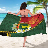 Personalised PNG Oro Provins Sarong Papua New Guinea Plumeria Melanesian Pattern - Polynesian Pride