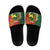 Personalised PNG Oro Provins Slide Sandals Papua New Guinea Plumeria Melanesian Pattern - Polynesian Pride