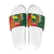 Personalised PNG Oro Provins Slide Sandals Papua New Guinea Plumeria Melanesian Pattern - Polynesian Pride