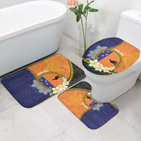 Personalised PNG Niu Ailan Bathroom Set Papua New Guinea Plumeria Melanesian Pattern - Polynesian Pride