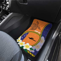 Personalised PNG Niu Ailan Car Mats Papua New Guinea Plumeria Melanesian Pattern - Polynesian Pride