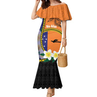 Personalised PNG Niu Ailan Family Matching Mermaid Dress and Hawaiian Shirt Papua New Guinea Plumeria Melanesian Pattern - Polynesian Pride
