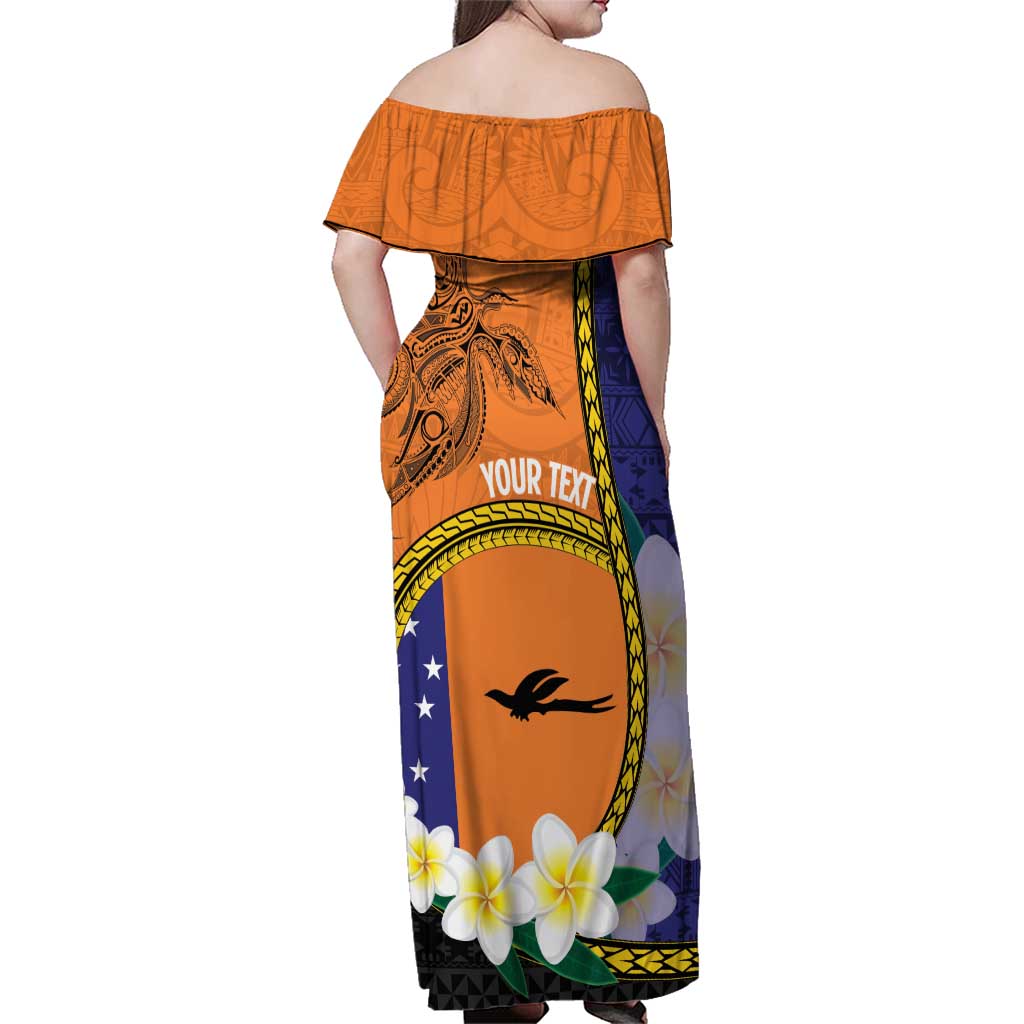 Personalised PNG Niu Ailan Family Matching Off Shoulder Maxi Dress and Hawaiian Shirt Papua New Guinea Plumeria Melanesian Pattern - Polynesian Pride