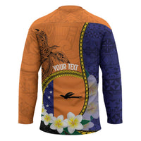Personalised PNG Niu Ailan Hockey Jersey Papua New Guinea Plumeria Melanesian Pattern - Polynesian Pride