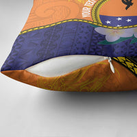 Personalised PNG Niu Ailan Pillow Cover Papua New Guinea Plumeria Melanesian Pattern LT14 - Polynesian Pride