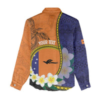 Personalised PNG Niu Ailan Women Casual Shirt Papua New Guinea Plumeria Melanesian Pattern - Polynesian Pride