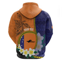 Personalised PNG Niu Ailan Zip Hoodie Papua New Guinea Plumeria Melanesian Pattern - Polynesian Pride