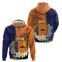 Personalised PNG Niu Ailan Zip Hoodie Papua New Guinea Plumeria Melanesian Pattern - Polynesian Pride