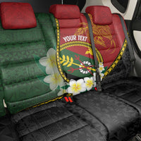 Personalised PNG Simbu Provins Back Car Seat Cover Papua New Guinea Plumeria Melanesian Pattern - Polynesian Pride