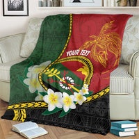 Personalised PNG Simbu Provins Blanket Papua New Guinea Plumeria Melanesian Pattern - Polynesian Pride