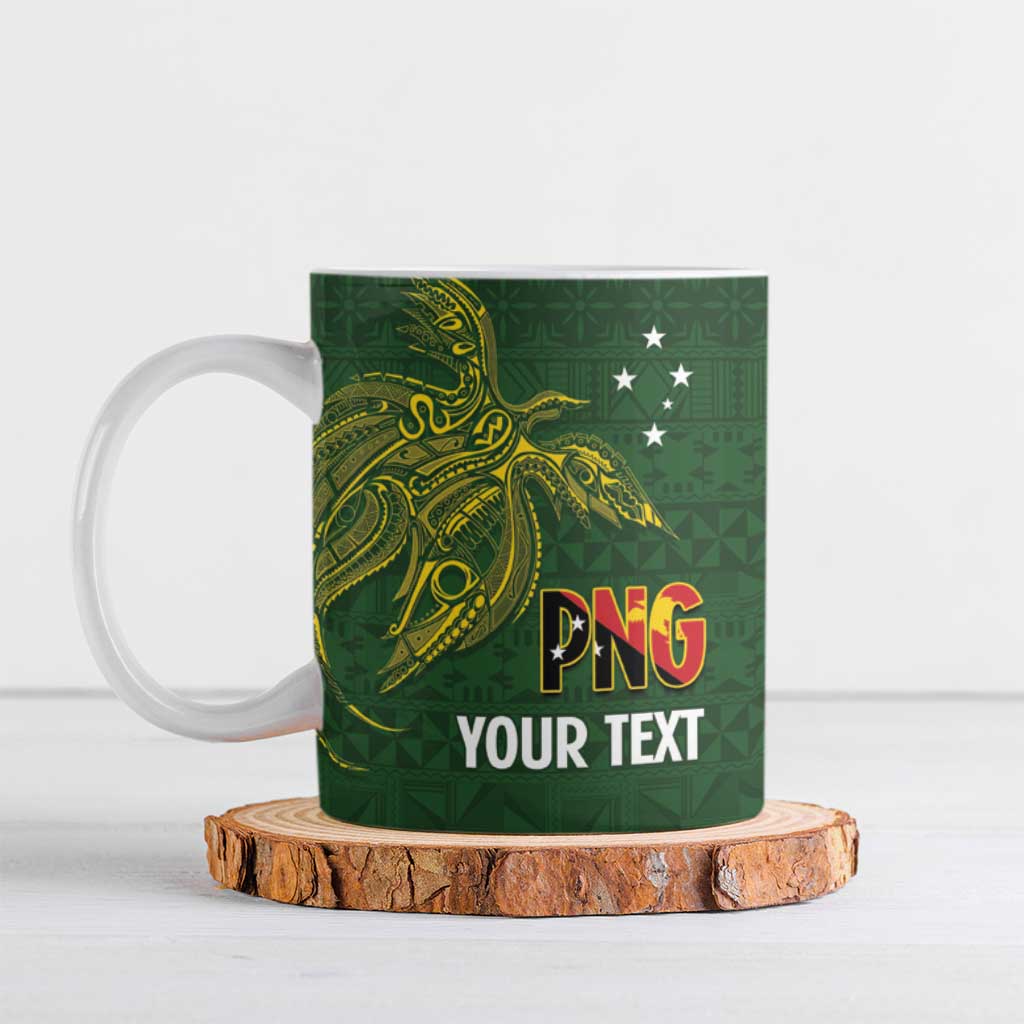 Personalised PNG Simbu Provins Ceramic Mug Papua New Guinea Plumeria Melanesian Pattern - Polynesian Pride