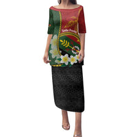 Personalised PNG Simbu Provins Family Matching Puletasi and Hawaiian Shirt Papua New Guinea Plumeria Melanesian Pattern - Polynesian Pride