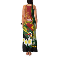 Personalised PNG Simbu Provins Family Matching Tank Maxi Dress and Hawaiian Shirt Papua New Guinea Plumeria Melanesian Pattern - Polynesian Pride