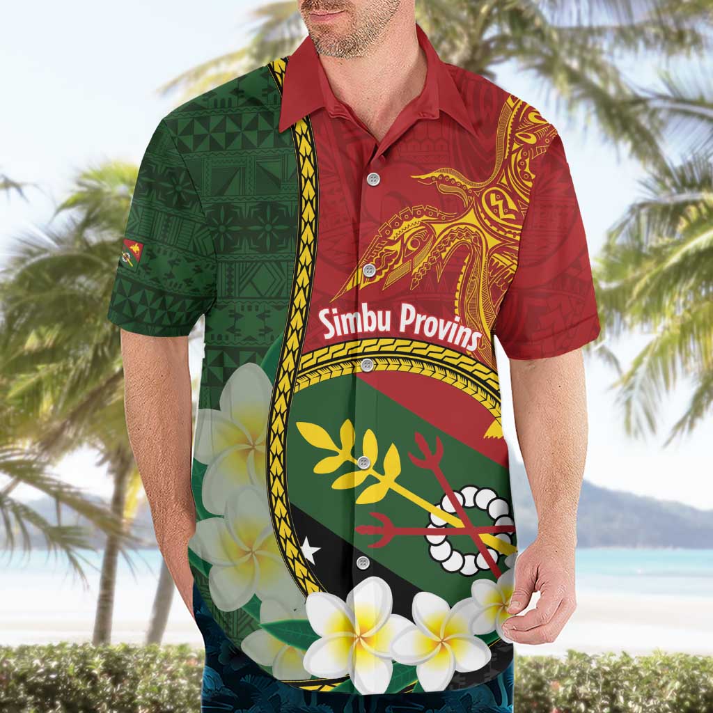 Personalised PNG Simbu Provins Hawaiian Shirt Papua New Guinea Plumeria Melanesian Pattern - Polynesian Pride