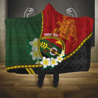 Personalised PNG Simbu Provins Hooded Blanket Papua New Guinea Plumeria Melanesian Pattern LT14 - Polynesian Pride
