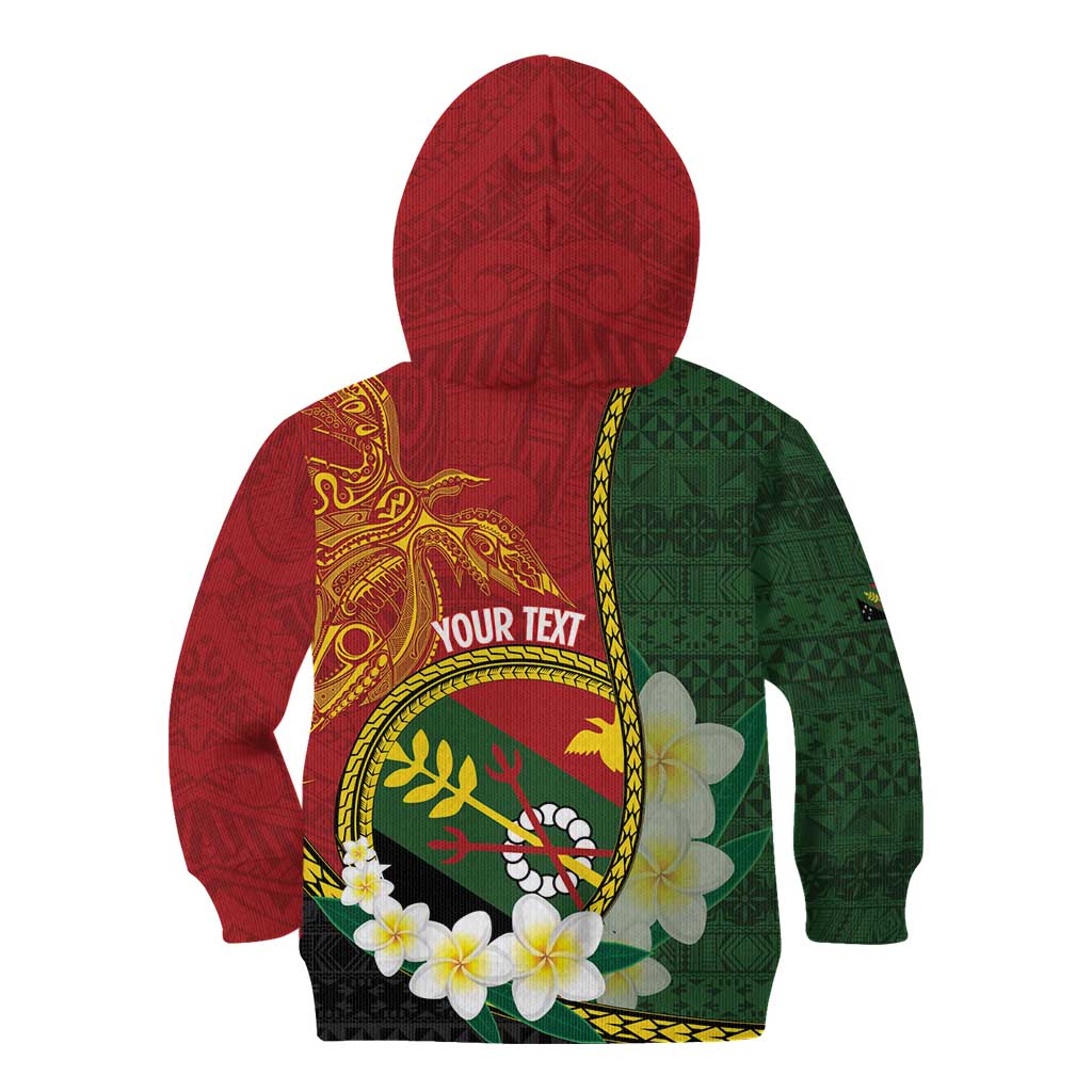 Personalised PNG Simbu Provins Kid Hoodie Papua New Guinea Plumeria Melanesian Pattern LT14 - Polynesian Pride