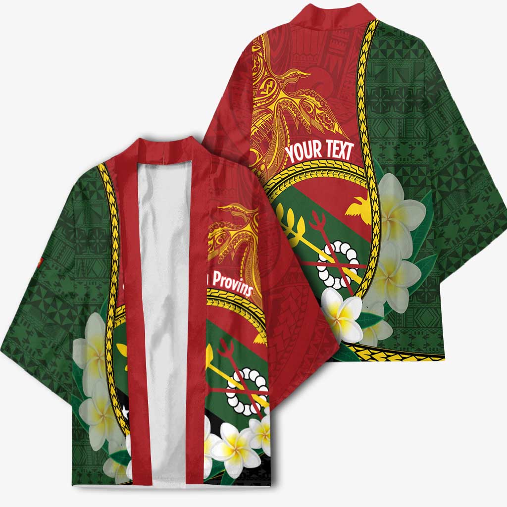 Personalised PNG Simbu Provins Kimono Papua New Guinea Plumeria Melanesian Pattern - Polynesian Pride