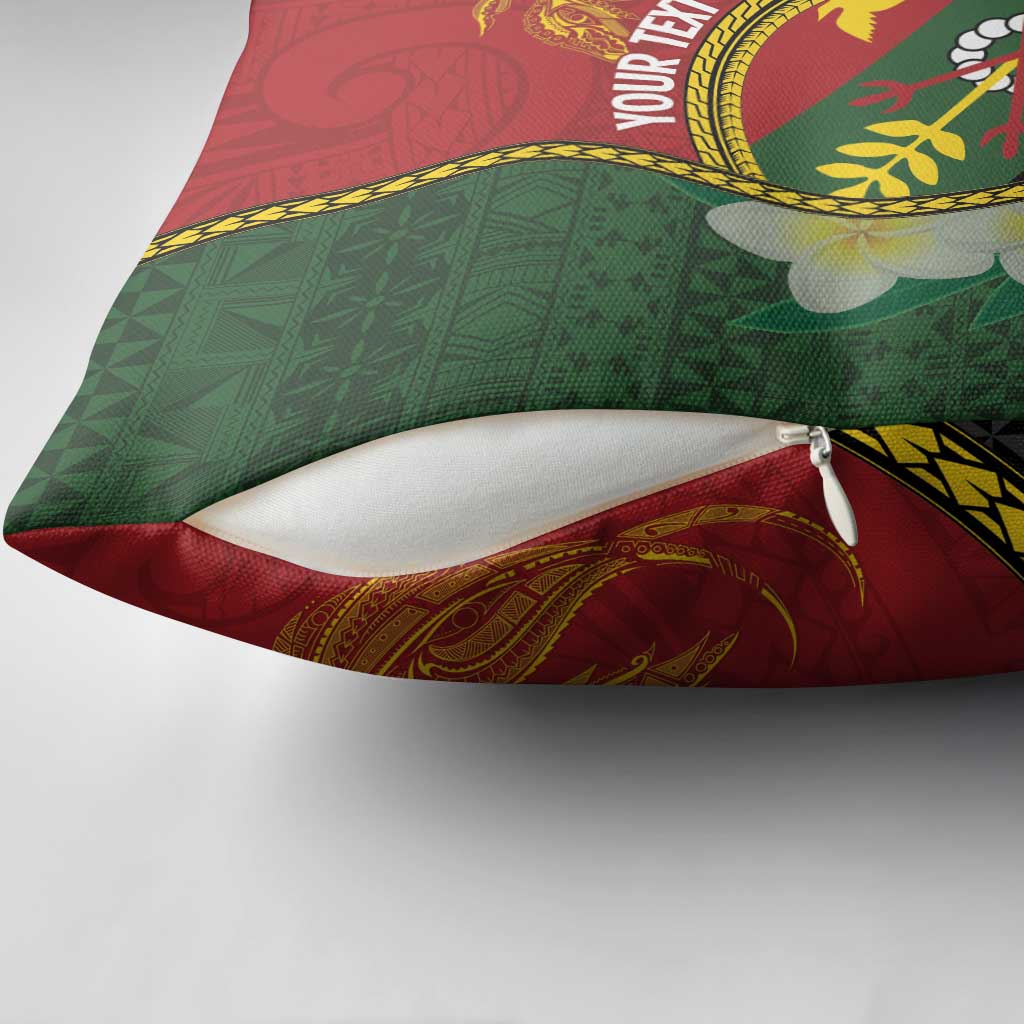 Personalised PNG Simbu Provins Pillow Cover Papua New Guinea Plumeria Melanesian Pattern LT14 - Polynesian Pride