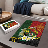 Personalised PNG Simbu Provins Puzzle Papua New Guinea Plumeria Melanesian Pattern LT14 - Polynesian Pride