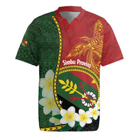 Personalised PNG Simbu Provins Rugby Jersey Papua New Guinea Plumeria Melanesian Pattern LT14 Green - Polynesian Pride