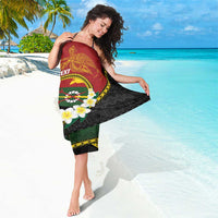 Personalised PNG Simbu Provins Sarong Papua New Guinea Plumeria Melanesian Pattern - Polynesian Pride