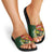 Personalised PNG Simbu Provins Slide Sandals Papua New Guinea Plumeria Melanesian Pattern - Polynesian Pride